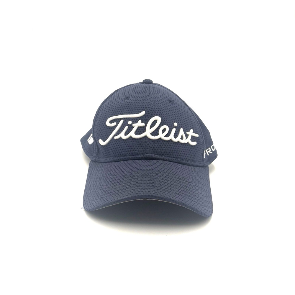 Titleist Pro V1 Golf Hat Blue Fitted Cap FootJoy Logo Performance Small - Medium